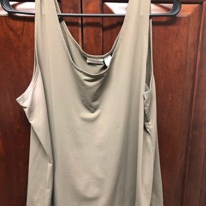 Chico’s Taupe Microfiber Tank Size 3